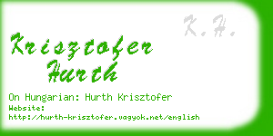 krisztofer hurth business card